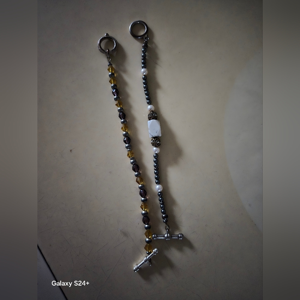 Swarovski Silver and Gold Beaded Bracelets